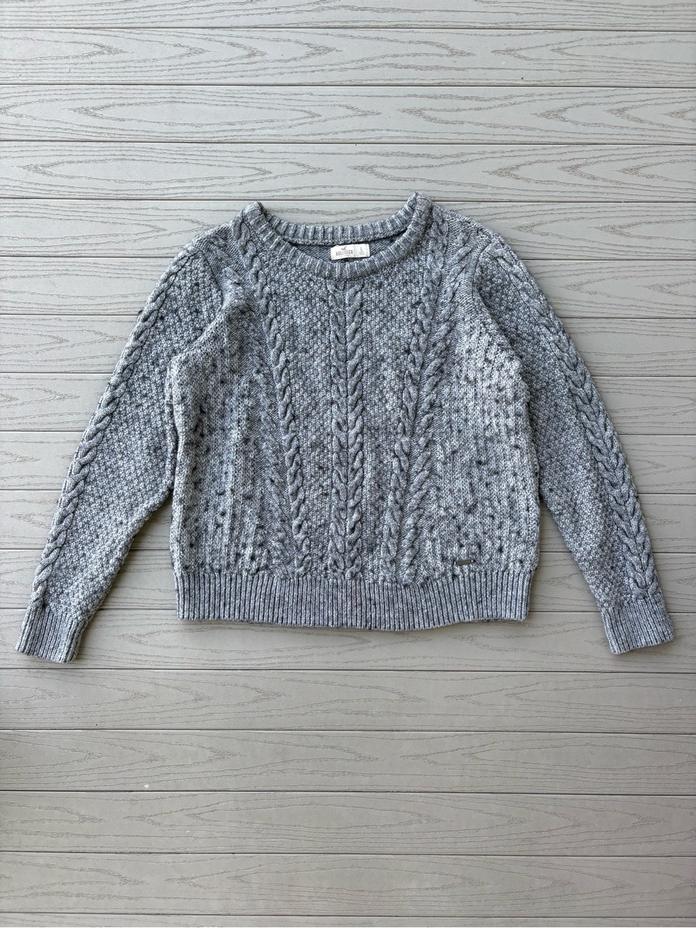 Hollister Wool Blend Cable Knit Sweater